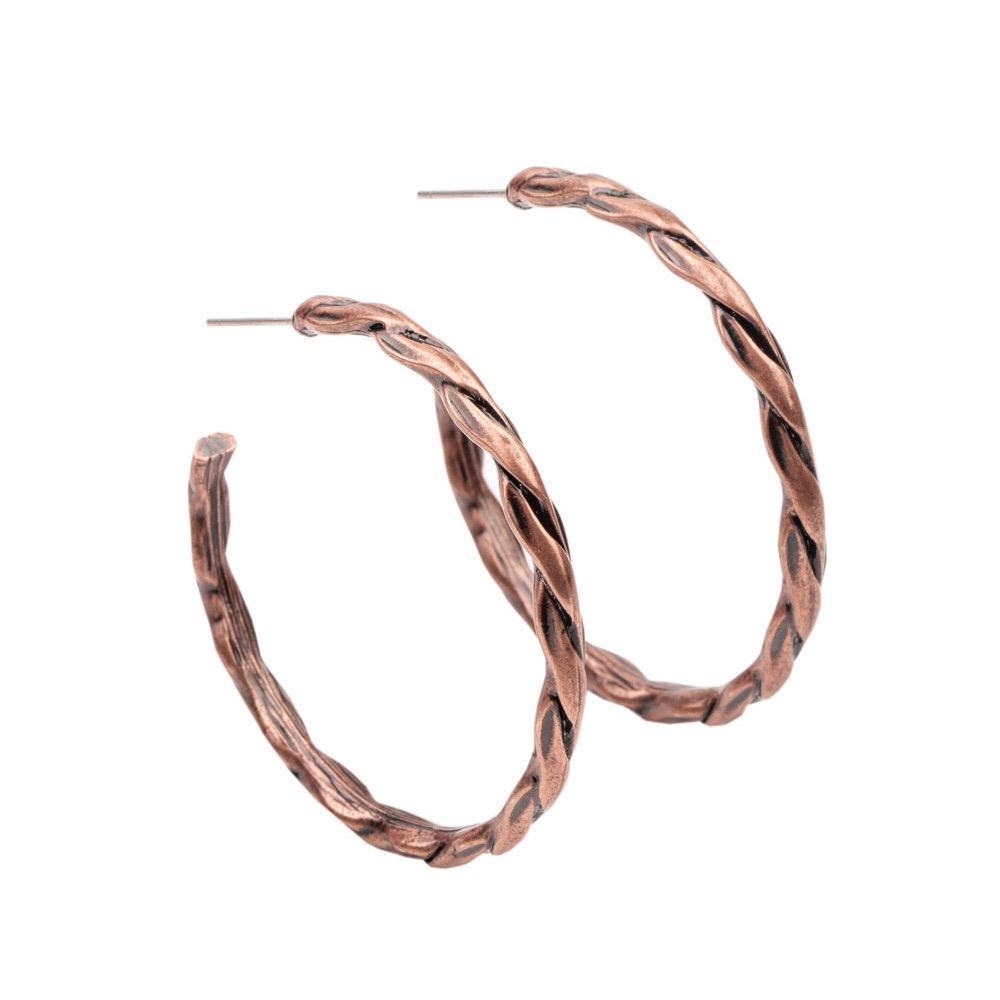Dont Get It Twisted  Copper Earrings